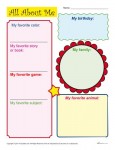 Printable Back to School Classroom Activity - All About Me