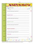 Free Classroom Back to School Activity - My Goals for the School Year