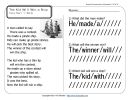 Week 22 Reading Comprehension Worksheet