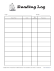 Printable Reading Log for Elementary School - With Comment Field