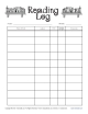 Printable Reading Log for Elementary School - Number of Pages Field