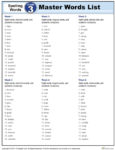 3rd Grade Master Spelling List