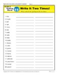 4th Grade Spelling Words - K12reader Weekly Lesson Week 11
