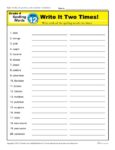 4th Grade Spelling Words - K12reader Weekly Lesson Week 12