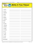4th Grade Spelling Words - K12reader Weekly Lesson Week 15