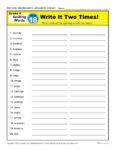 4th Grade Spelling Words - K12reader Weekly Lesson Week 18
