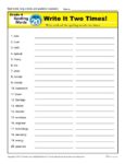 4th Grade Spelling Words - K12reader Weekly Lesson Week 20