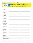 4th Grade Spelling Words - K12reader Weekly Lesson Week 22