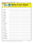 4th Grade Spelling Words - K12reader Weekly Lesson Week 23