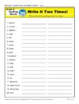 4th Grade Spelling Words - K12reader Weekly Lesson Week 25