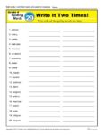 4th Grade Spelling Words - K12reader Weekly Lesson Week 29