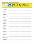 4th Grade Spelling Words - K12reader Weekly Lesson Week 30