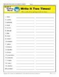 4th Grade Spelling Words - K12reader Weekly Lesson Week 36