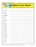 4th Grade Spelling Words - K12reader Weekly Lesson Week 5