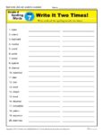 4th Grade Spelling Words - K12reader Weekly Lesson Week 7