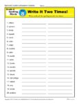 4th Grade Spelling Words - K12reader Weekly Lesson Week 8