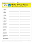 4th Grade Spelling Words - K12reader Weekly Lesson Week 9