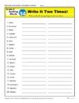 5th Grade Spelling Words - Lesson 14 of 36