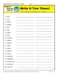 5th Grade Spelling Words - Lesson 22 of 36