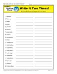 5th Grade Spelling Words - Lesson 28 of 36