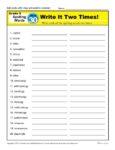 5th Grade Spelling Words - Lesson 30 of 36