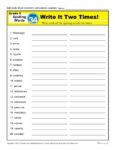 5th Grade Spelling Words - Lesson 34 of 36