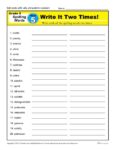 5th Grade Spelling Words - Lesson 5 of 36