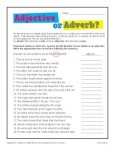 Printable Classroom Activity - Adjective or Adverb?