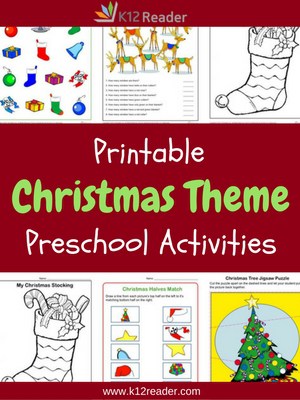 Christmas Themed Printable Activities for Preschool