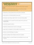 Combining Sentences with Appositives - Free, Printable Practice Lesson