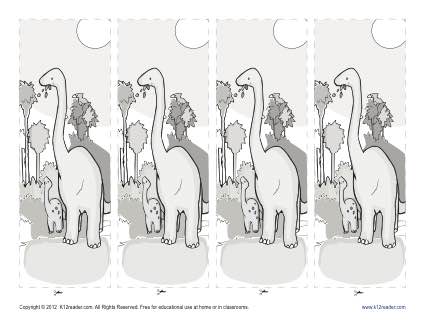 Dinosaur Bookmark for Kids