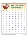 Help Tom Turkey Find all the Letter T’s