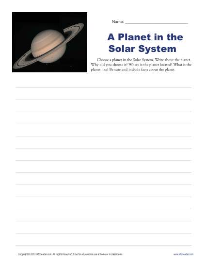 Reading Comprehension Passage - A Planet in the Solar System
