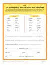 For Thanksgiving: Add the Nouns and Adjectives