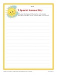 4th and 5th Grade Writing Prompt - Summer Day