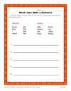 Word Lists: Write a Sentence