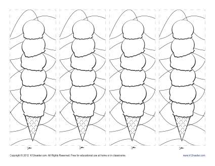 IceCream Bookmark for Kids