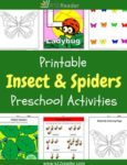 Insects and Spiders Themed Printable Activities for Preschool