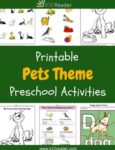 Pets Themed Printable Activities for Preschool