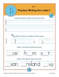 Handwriting Practice Sheet - Letter I