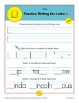Handwriting Practice Sheet - Letter L