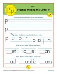 Handwriting Practice Worksheet - Letter P