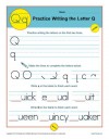 Practice Writing the Letter Q