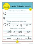 Handwriting Practice Worksheet - Letter Q