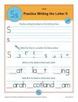 Handwriting Practice Activity - Letter S
