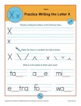 Handwriting Practice - The Letter X