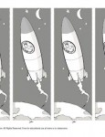 Printable Rocket Bookmark for Kids