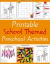 School Preschool Theme Activities