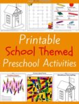 School Themed Printable Activities for Preschool