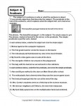 Subject and Predicate Worksheet Activity